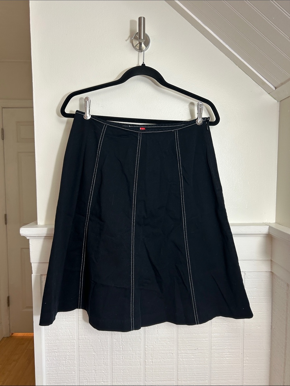 Hanna Andersson A Line Black Denim Skirt size 10